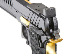 Load image into Gallery viewer, Lancer Tactical Knightshade Hi-Capa Gas Blowback Airsoft Pistol w/ Red Dot Mount (Color: Black & Gold)