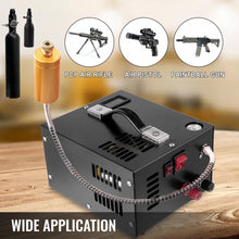 Load image into Gallery viewer, Portable PCP Air Compressor 12V DC, 4500 Psi High Pressure Pump, 30MPa - Ideal For PCP Air Rifle, Airsoft HPA, Paintball, Scuba Tank and More! - 110V-220V AC
