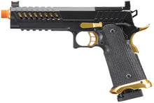 Load image into Gallery viewer, Lancer Tactical Knightshade Hi-Capa Gas Blowback Airsoft Pistol w/ Red Dot Mount (Color: Black &amp; Gold)
