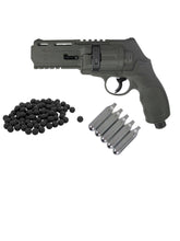 Load image into Gallery viewer, T4E TR50 CUSTOM HOME DEFENSE EDITION .50 Caliber Co2 Revolver- Up To 22 JOULES 600fps -  W/25ct .50Cal T4E RIOT Balls &amp; 5x Co2 - Grey
